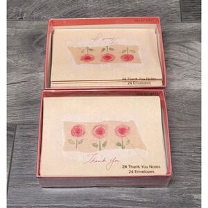 Masterpiece Studios Blank Thank You Cards w/ Envelopes - La Jardin Rose - Read